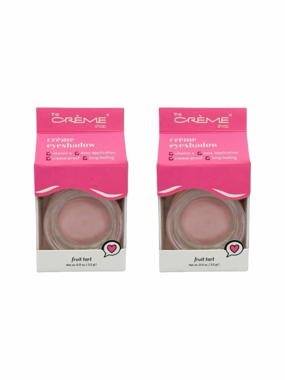 The Crème Shop Crème Eyeshadow - 0.11 oz / 3.2g - Fruit Tart - Set of Two